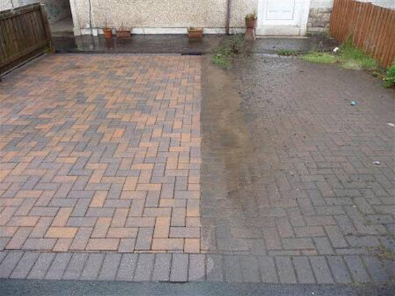 Driveway Jetwash before and after